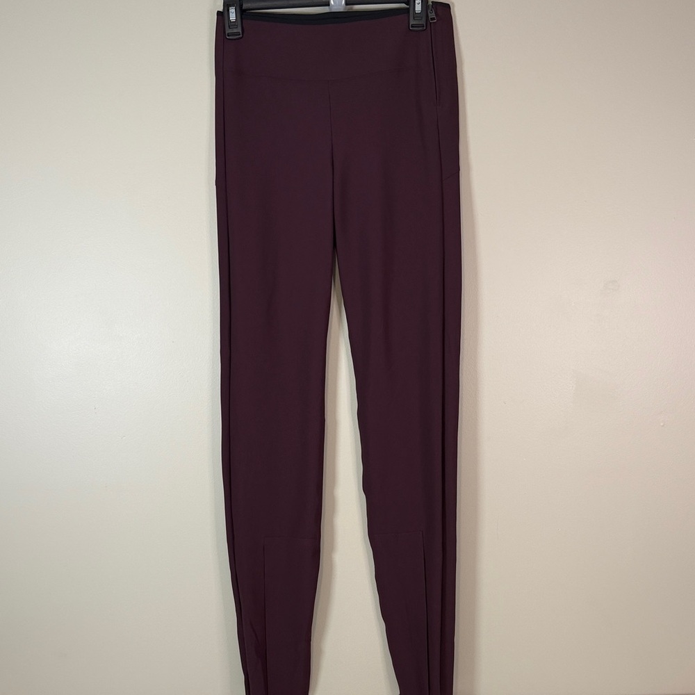 Athleta Interstellar Pant Burgundy Front Slits Sz 2 Athleisure Active‎ Travel